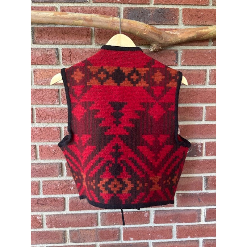 Woolrich Western Vest - Red, Orange, Black - Size Small