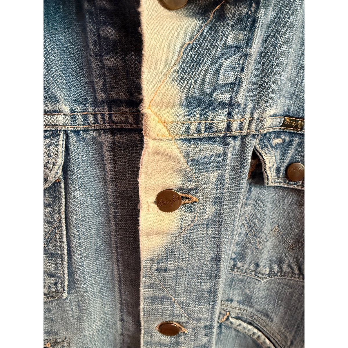 Vintage Wrangler Denim Jacket Approx Size Med PTP 22"