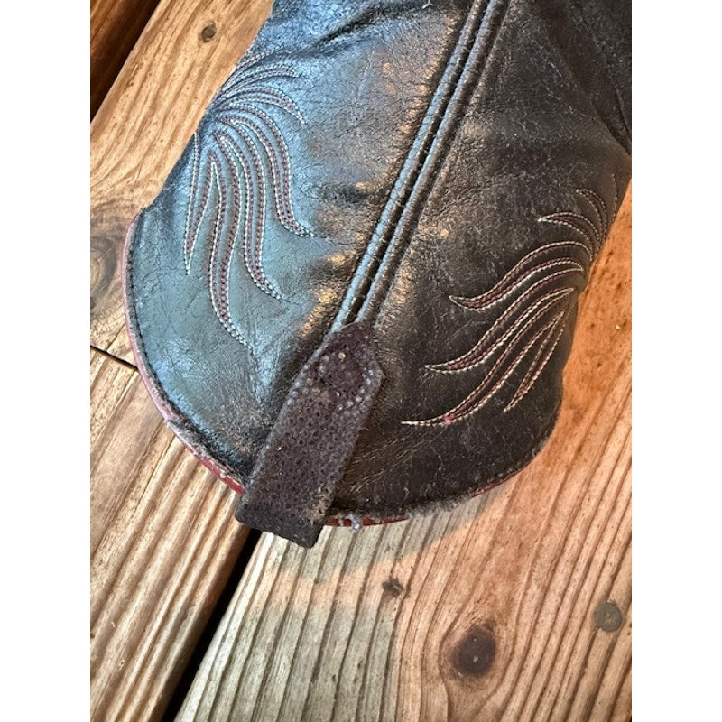 Vintage Dingo Phoenix Black Cowboy Boots Size 7