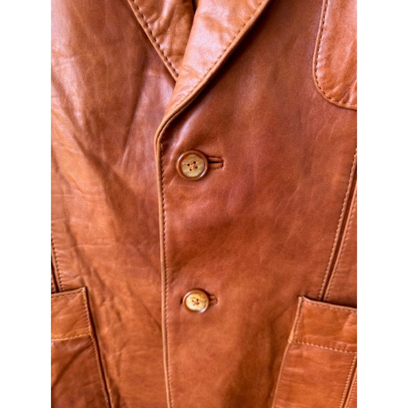 Wilsons Leather Jacket Size 40 Cognac Brown