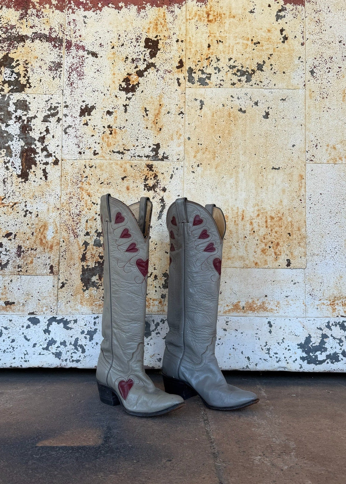 Vintage Justin Heart Boots Size 5 1/2