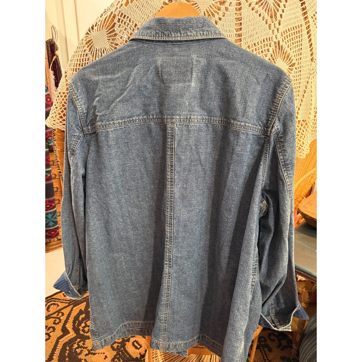 Ralph Lauren Jeans Co. Denim Utility Jacket Size 2X PTP 23 Inches