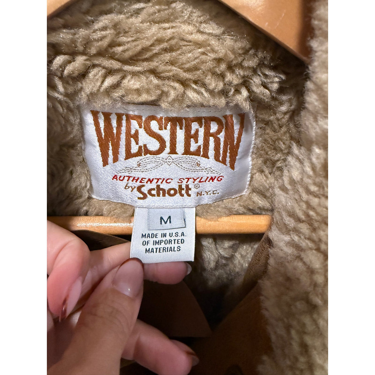 Vintage Western By Schott NYC Size Medium - PTP Approx 20 inches
