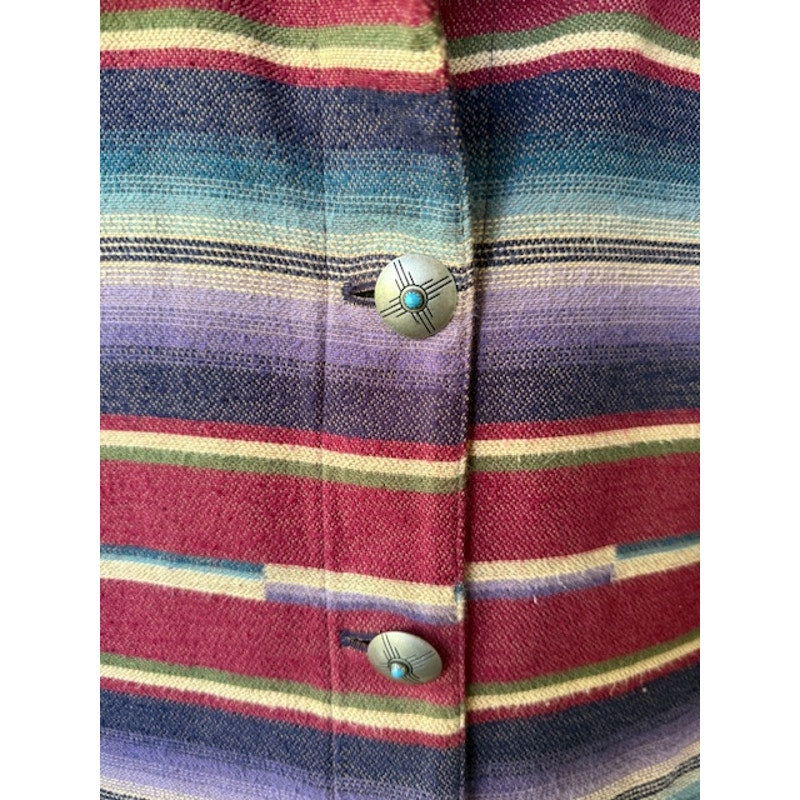 Ralph Lauren Southwestern Jacket with Turquoise Concho Buttons Size Petite Medium