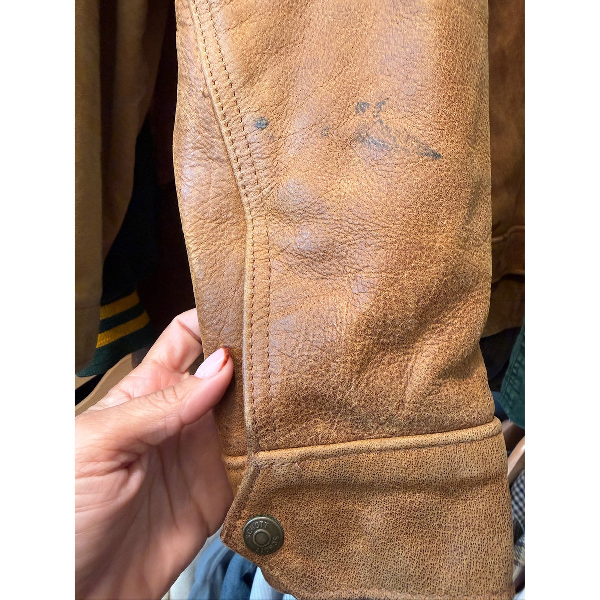 Vintage Western By Schott NYC Size Medium - PTP Approx 20 inches