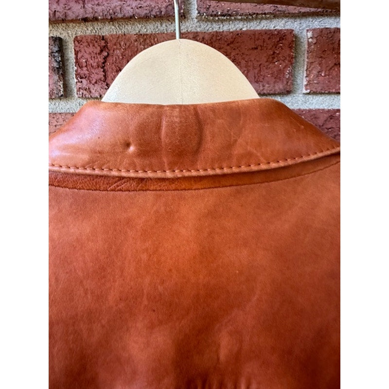 Wilsons Leather Jacket Size 40 Cognac Brown