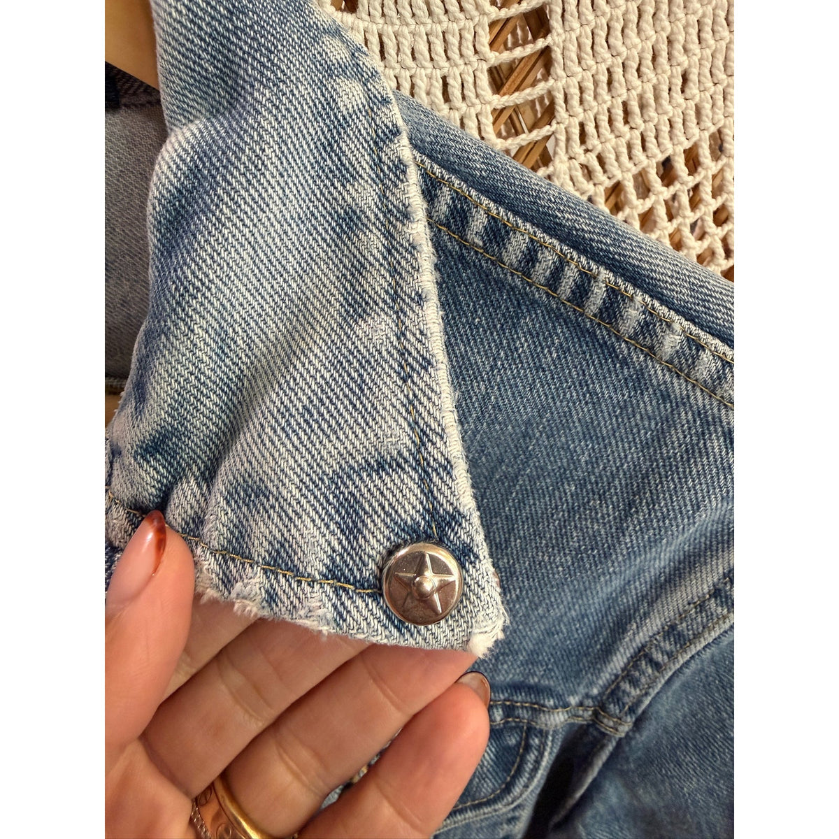 Vintage Lee Denim Jacket PTP 18" Fits Like a Small