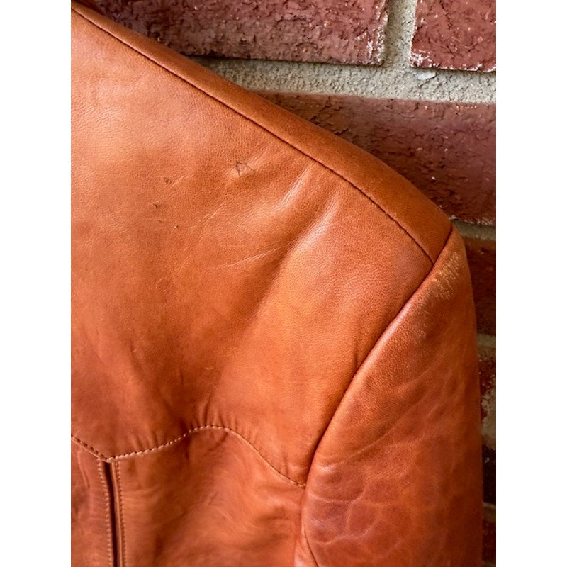 Wilsons Leather Jacket Size 40 Cognac Brown
