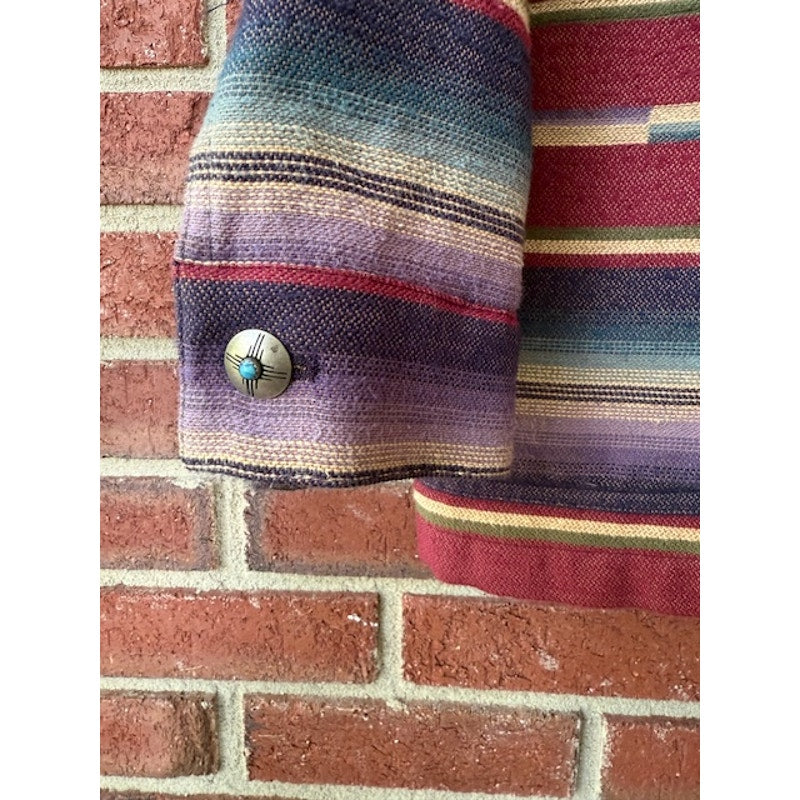 Ralph Lauren Southwestern Jacket with Turquoise Concho Buttons Size Petite Medium