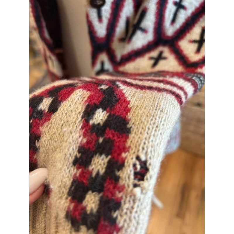 Ralph Lauren Southwestern Wool Cardigan Sweater Size Small
