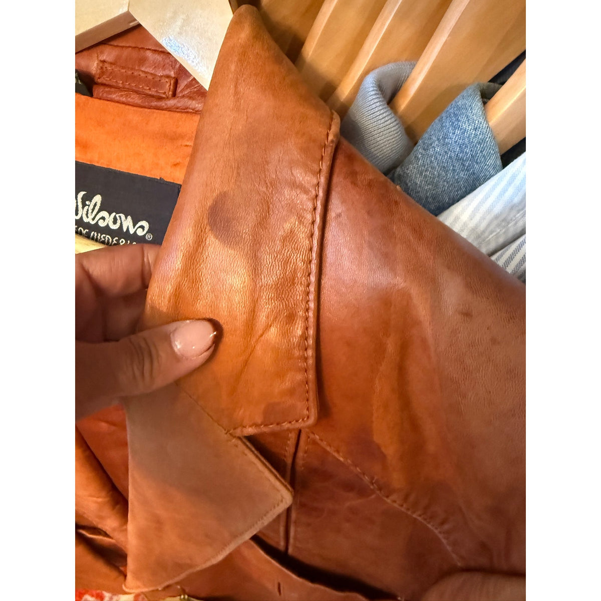 Vintage Wilsons Leather Blazer Size 40 - PTP 21- Cognac