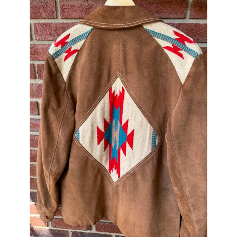 Vintage Pioneer Wear Chimayo Suede Leather Jacket Size 40