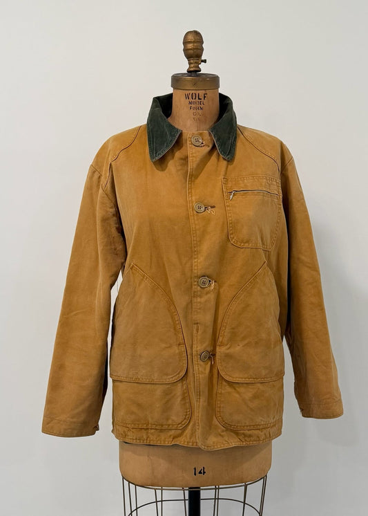 Vintage L.L.Bean Field Jacket Distressed Canvas Size 40 PTP 23 Fits like Large