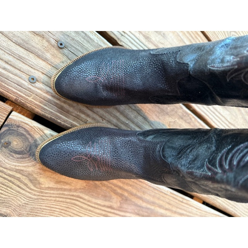 Vintage Dingo Phoenix Black Cowboy Boots Size 7
