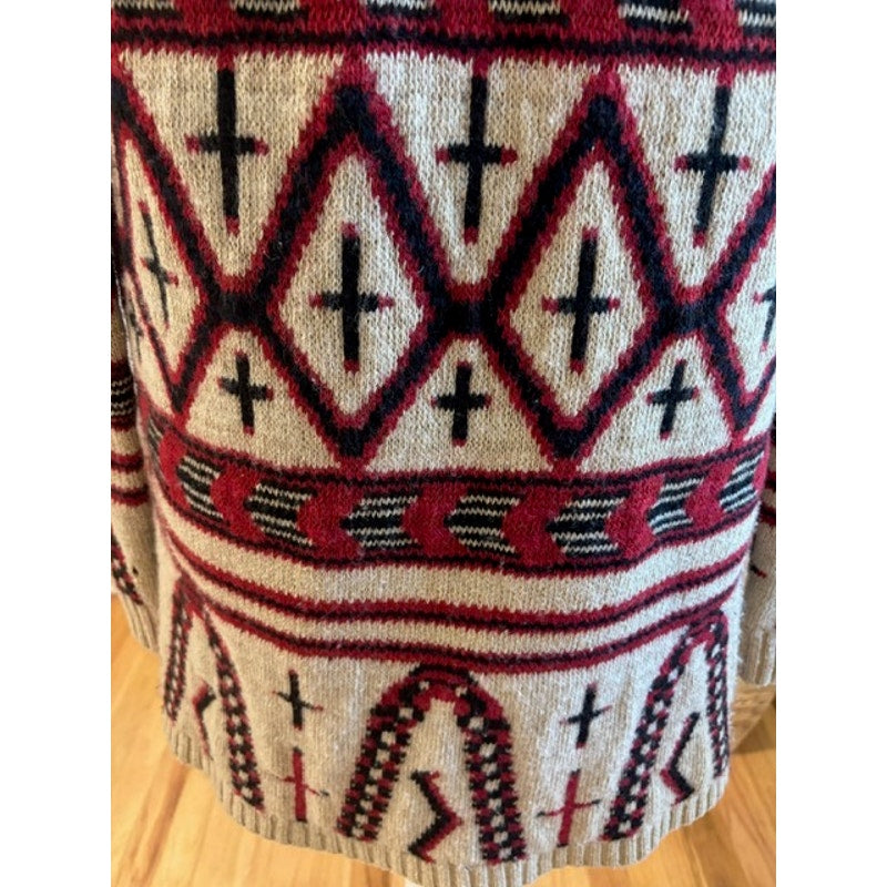 Ralph Lauren Southwestern Wool Cardigan Sweater Size Small